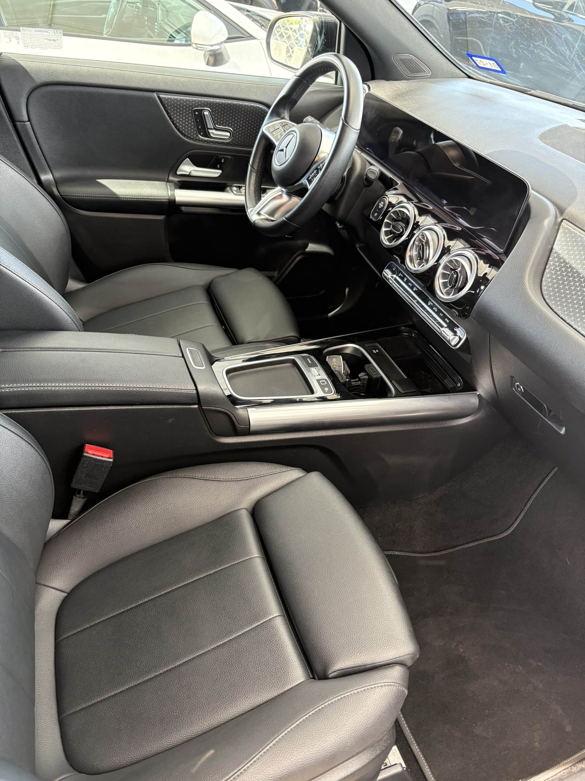 console cleaning as a part of a full interior and exterior detailing done in Dallas
