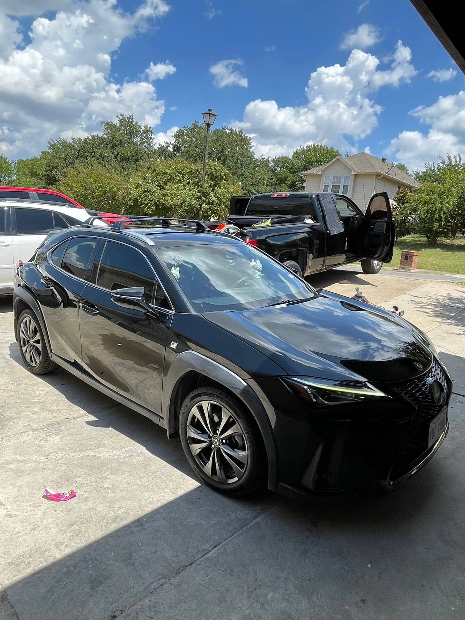 exterior detailing a black car