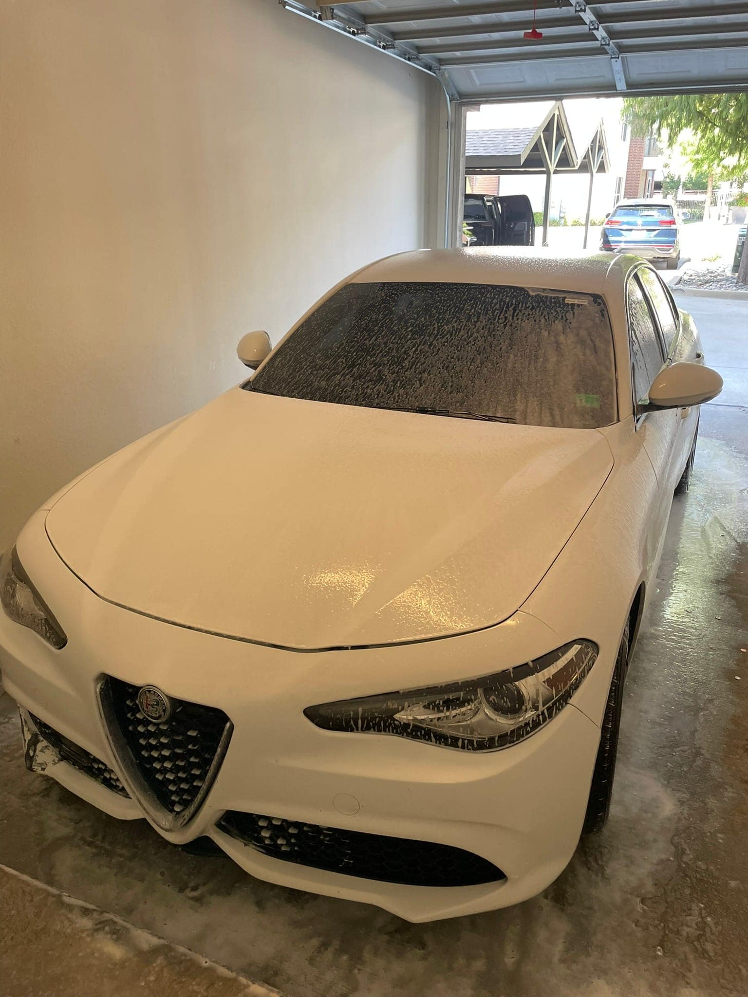 interior and exterior detailing a car in dallas